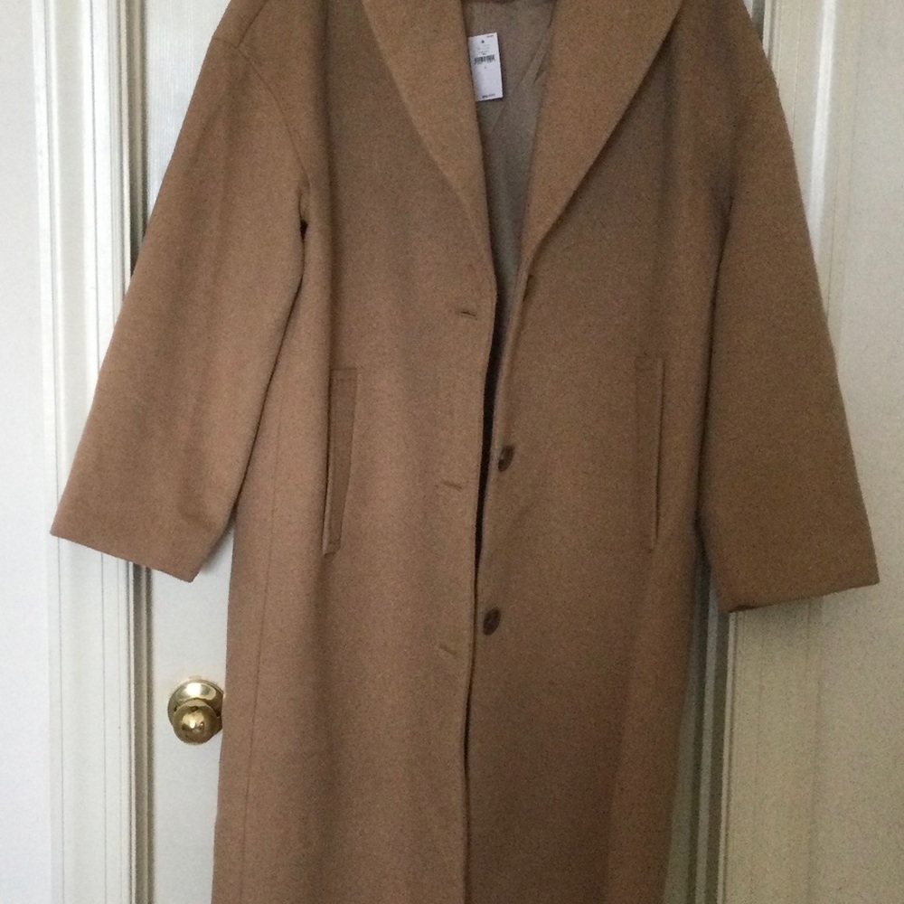 New GAP Womens oversized Tan Wool coat